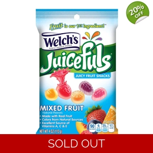 Welch's Juicefuls Juicy Fruits Snacks Mixed Fruit Flavours - 113g Bag